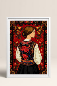 HOMEPACK Ahşap Çerçeveli Tablo Çerçeveli Poster Sanatsal Modern Duvar Dekoru TK-786