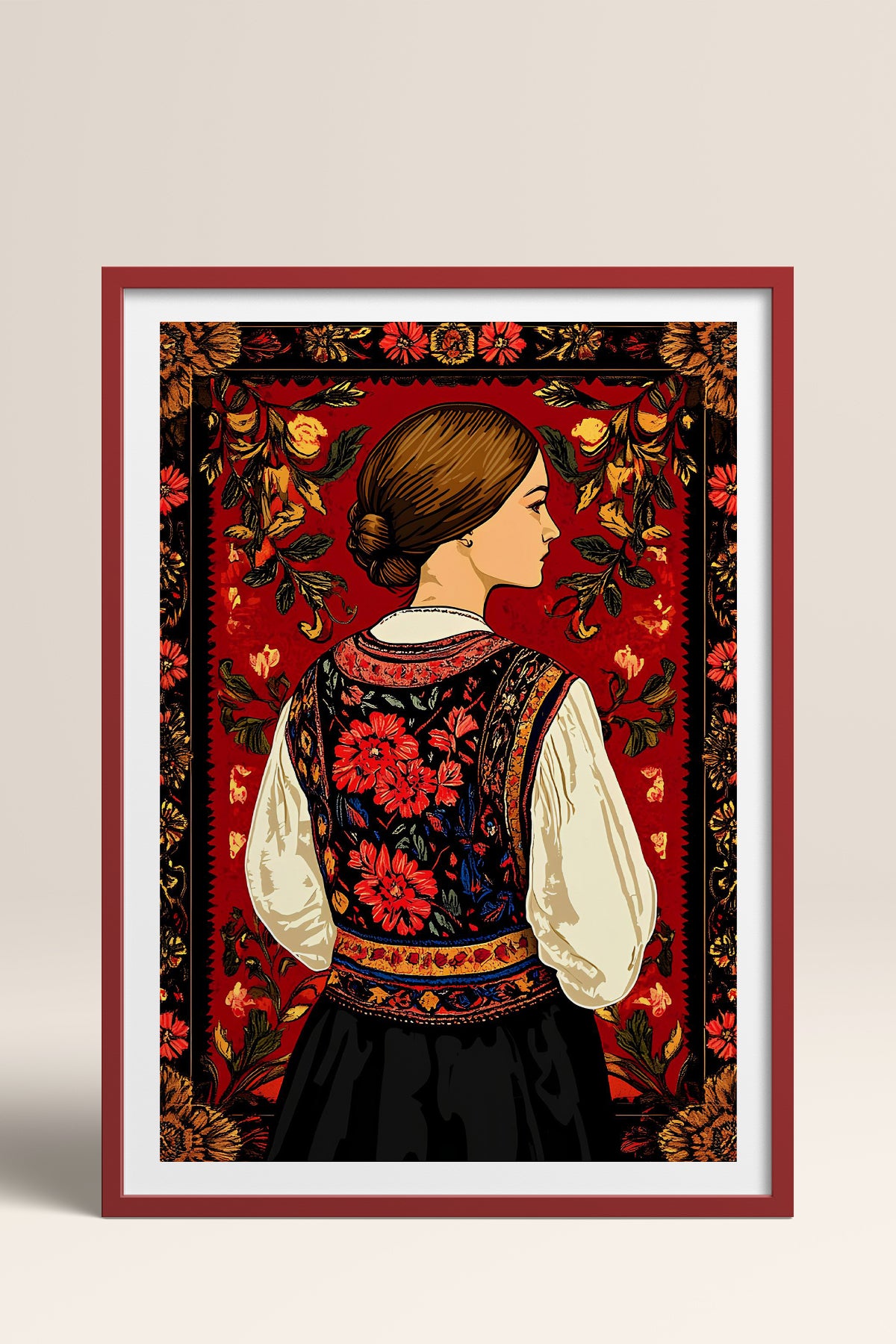 HOMEPACK Ahşap Çerçeveli Tablo Çerçeveli Poster Sanatsal Modern Duvar Dekoru TK-786