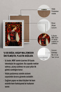 HOMEPACK Ahşap Çerçeveli Tablo Çerçeveli Poster Sanatsal Modern Duvar Dekoru TK-786