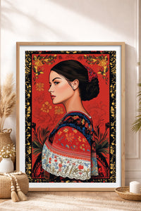HOMEPACK Ahşap Çerçeveli Tablo Çerçeveli Poster Sanatsal Modern Duvar Dekoru TK-787