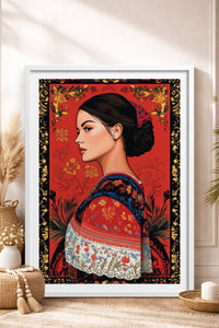 HOMEPACK Ahşap Çerçeveli Tablo Çerçeveli Poster Sanatsal Modern Duvar Dekoru TK-787