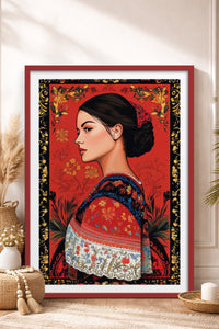 HOMEPACK Ahşap Çerçeveli Tablo Çerçeveli Poster Sanatsal Modern Duvar Dekoru TK-787