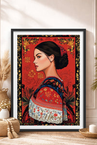 HOMEPACK Ahşap Çerçeveli Tablo Çerçeveli Poster Sanatsal Modern Duvar Dekoru TK-787