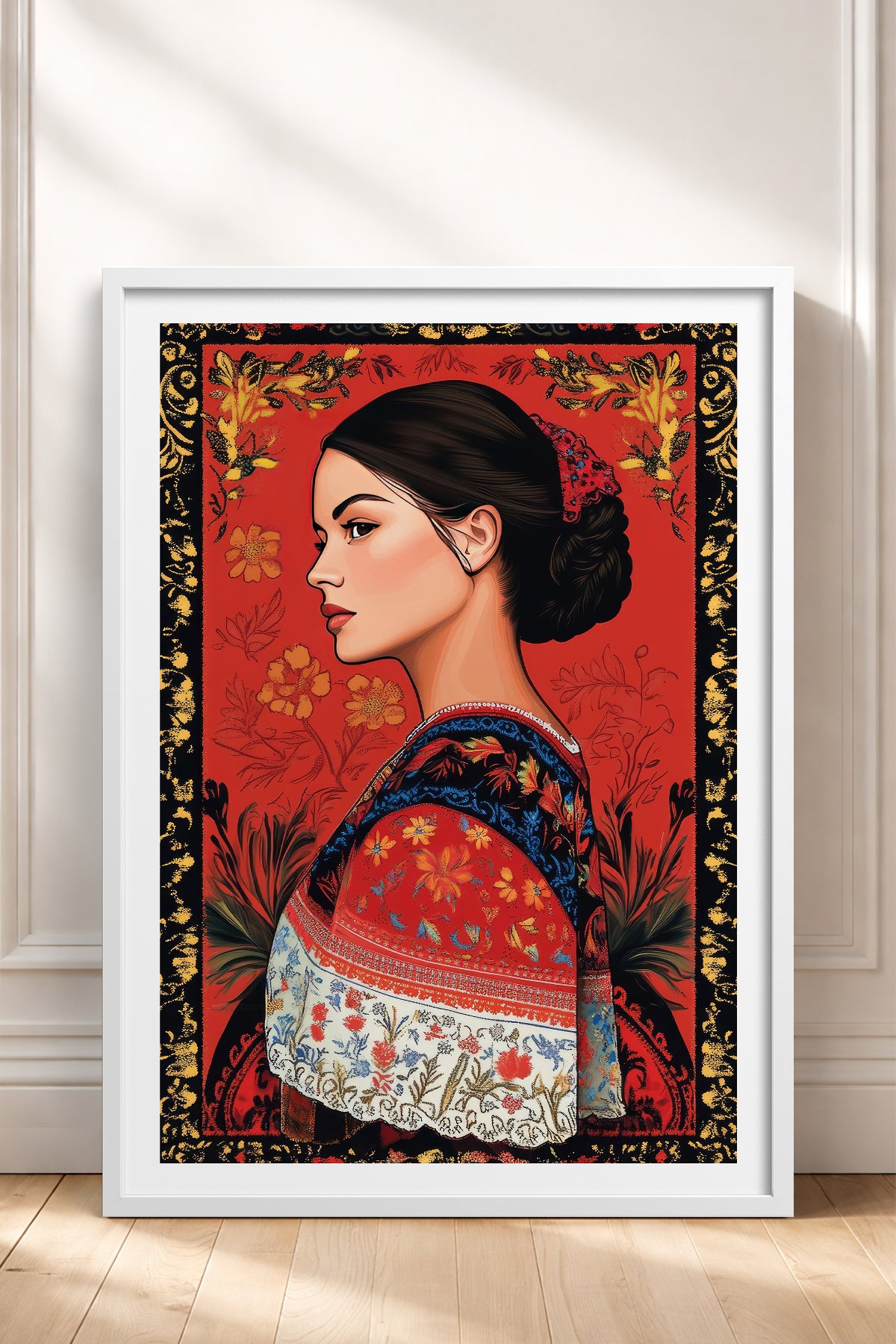 HOMEPACK Ahşap Çerçeveli Tablo Çerçeveli Poster Sanatsal Modern Duvar Dekoru TK-787