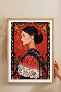 HOMEPACK Ahşap Çerçeveli Tablo Çerçeveli Poster Sanatsal Modern Duvar Dekoru TK-787