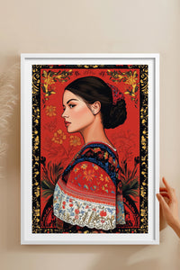 HOMEPACK Ahşap Çerçeveli Tablo Çerçeveli Poster Sanatsal Modern Duvar Dekoru TK-787