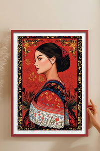 HOMEPACK Ahşap Çerçeveli Tablo Çerçeveli Poster Sanatsal Modern Duvar Dekoru TK-787