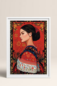 HOMEPACK Ahşap Çerçeveli Tablo Çerçeveli Poster Sanatsal Modern Duvar Dekoru TK-787