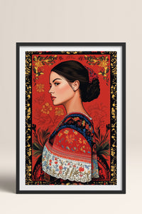 HOMEPACK Ahşap Çerçeveli Tablo Çerçeveli Poster Sanatsal Modern Duvar Dekoru TK-787