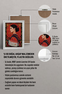 HOMEPACK Ahşap Çerçeveli Tablo Çerçeveli Poster Sanatsal Modern Duvar Dekoru TK-787