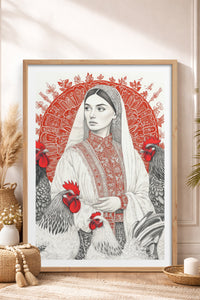 HOMEPACK Ahşap Çerçeveli Tablo Çerçeveli Poster Sanatsal Modern Duvar Dekoru TK-788