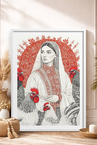 HOMEPACK Ahşap Çerçeveli Tablo Çerçeveli Poster Sanatsal Modern Duvar Dekoru TK-788