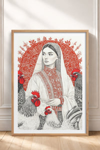 HOMEPACK Ahşap Çerçeveli Tablo Çerçeveli Poster Sanatsal Modern Duvar Dekoru TK-788
