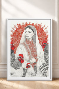 HOMEPACK Ahşap Çerçeveli Tablo Çerçeveli Poster Sanatsal Modern Duvar Dekoru TK-788