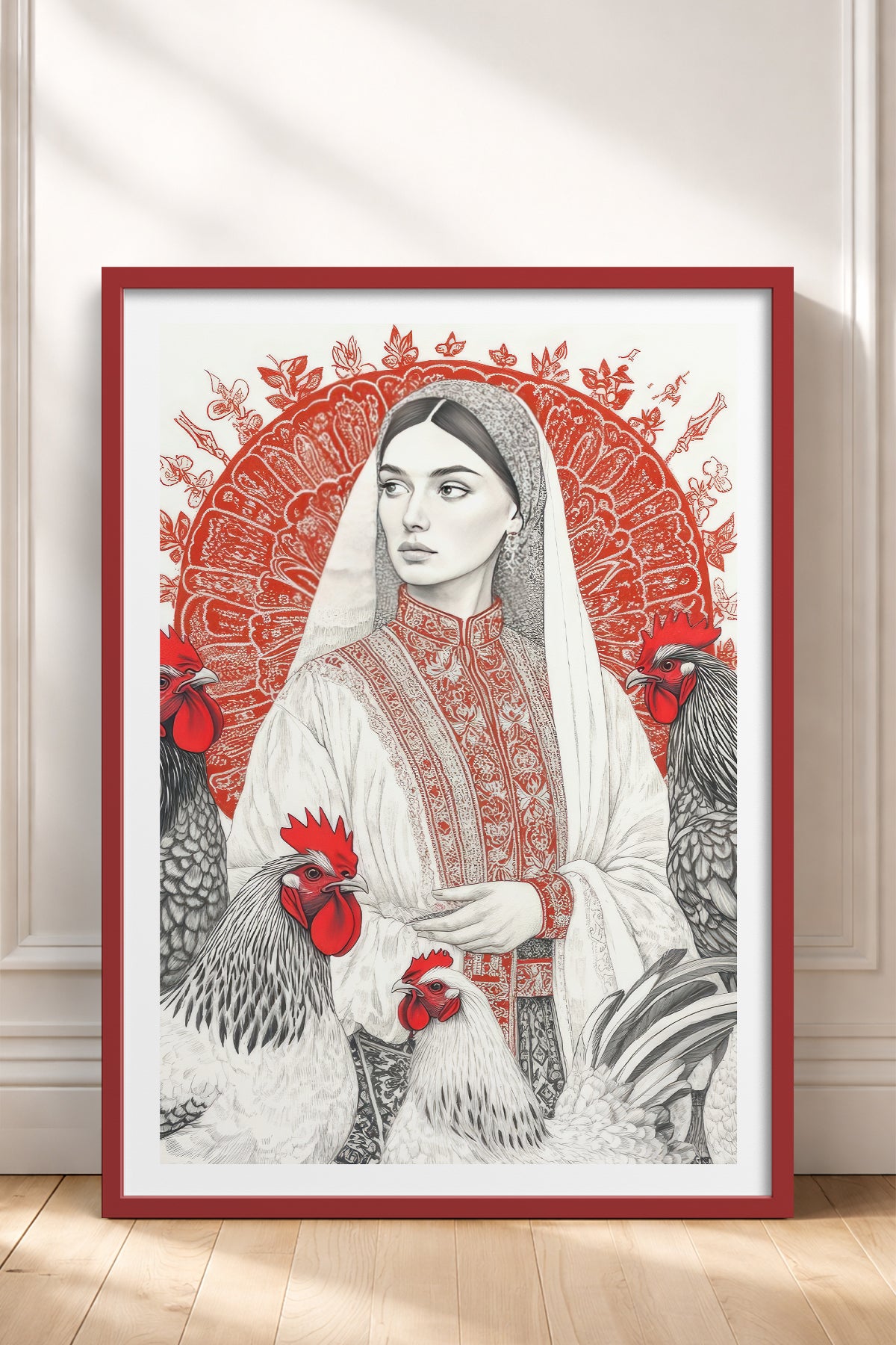 HOMEPACK Ahşap Çerçeveli Tablo Çerçeveli Poster Sanatsal Modern Duvar Dekoru TK-788