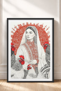 HOMEPACK Ahşap Çerçeveli Tablo Çerçeveli Poster Sanatsal Modern Duvar Dekoru TK-788