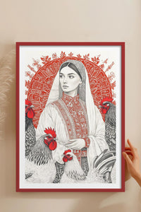 HOMEPACK Ahşap Çerçeveli Tablo Çerçeveli Poster Sanatsal Modern Duvar Dekoru TK-788