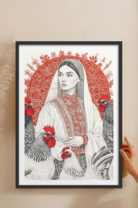HOMEPACK Ahşap Çerçeveli Tablo Çerçeveli Poster Sanatsal Modern Duvar Dekoru TK-788