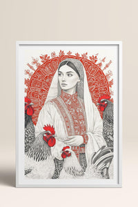HOMEPACK Ahşap Çerçeveli Tablo Çerçeveli Poster Sanatsal Modern Duvar Dekoru TK-788