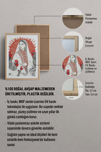 HOMEPACK Ahşap Çerçeveli Tablo Çerçeveli Poster Sanatsal Modern Duvar Dekoru TK-788