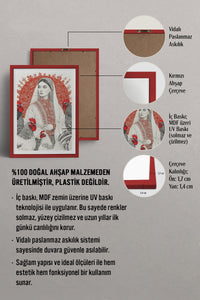 HOMEPACK Ahşap Çerçeveli Tablo Çerçeveli Poster Sanatsal Modern Duvar Dekoru TK-788