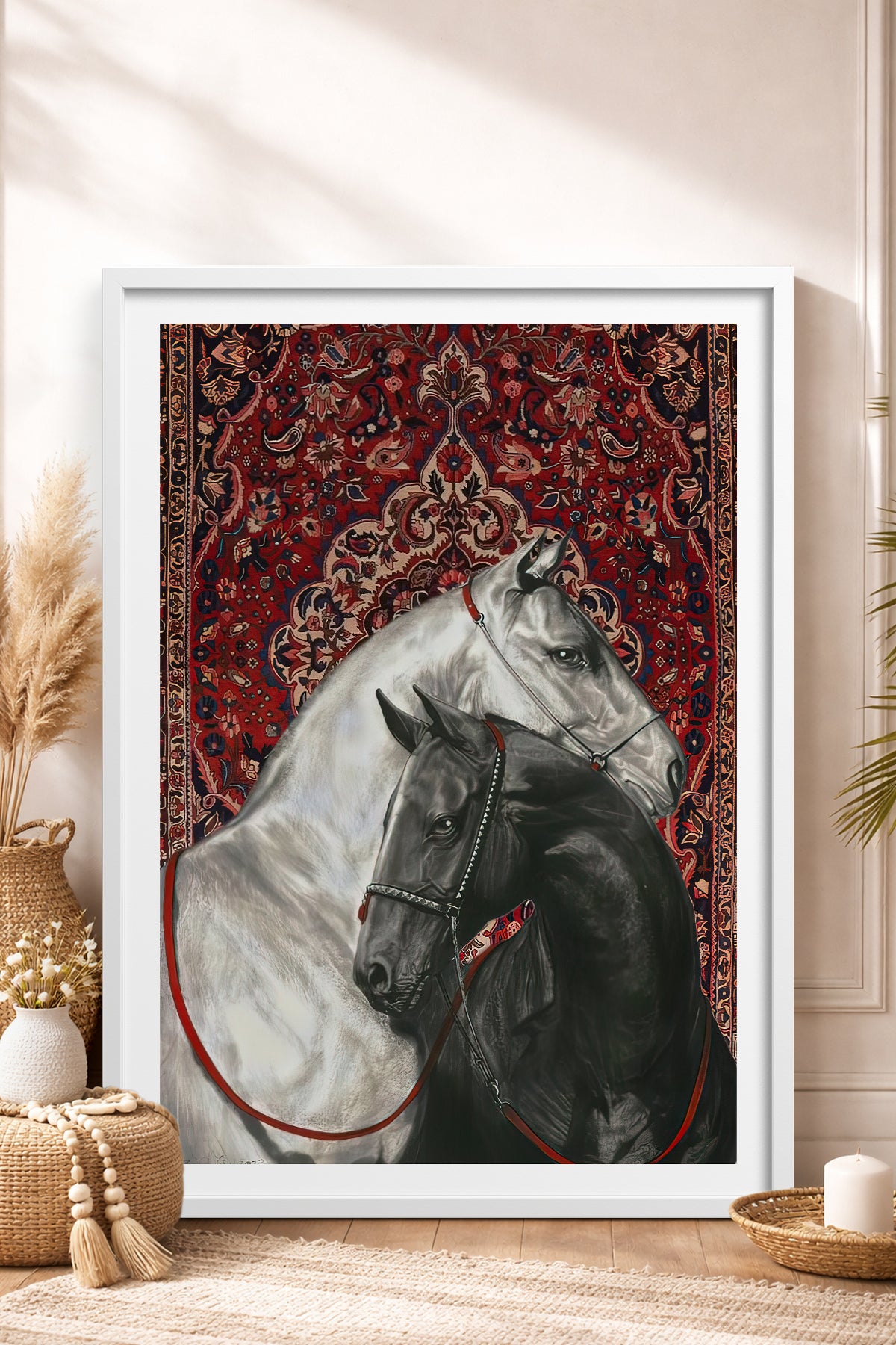 HOMEPACK Ahşap Çerçeveli Tablo Çerçeveli Poster Sanatsal Modern Duvar Dekoru TK-789