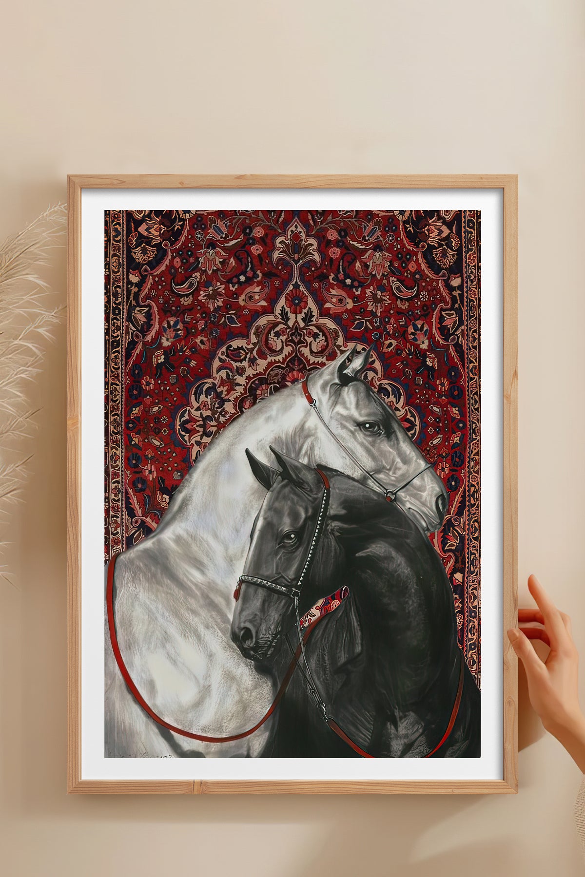 HOMEPACK Ahşap Çerçeveli Tablo Çerçeveli Poster Sanatsal Modern Duvar Dekoru TK-789