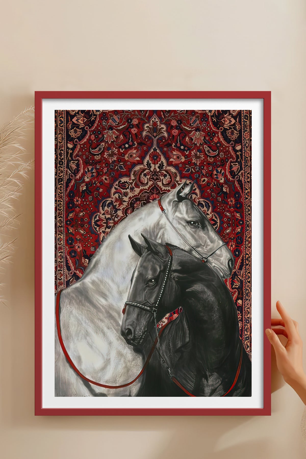 HOMEPACK Ahşap Çerçeveli Tablo Çerçeveli Poster Sanatsal Modern Duvar Dekoru TK-789