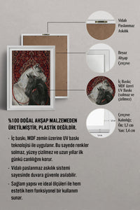HOMEPACK Ahşap Çerçeveli Tablo Çerçeveli Poster Sanatsal Modern Duvar Dekoru TK-789