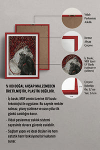 HOMEPACK Ahşap Çerçeveli Tablo Çerçeveli Poster Sanatsal Modern Duvar Dekoru TK-789