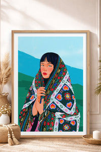 HOMEPACK Ahşap Çerçeveli Tablo Çerçeveli Poster Sanatsal Modern Duvar Dekoru TK-790