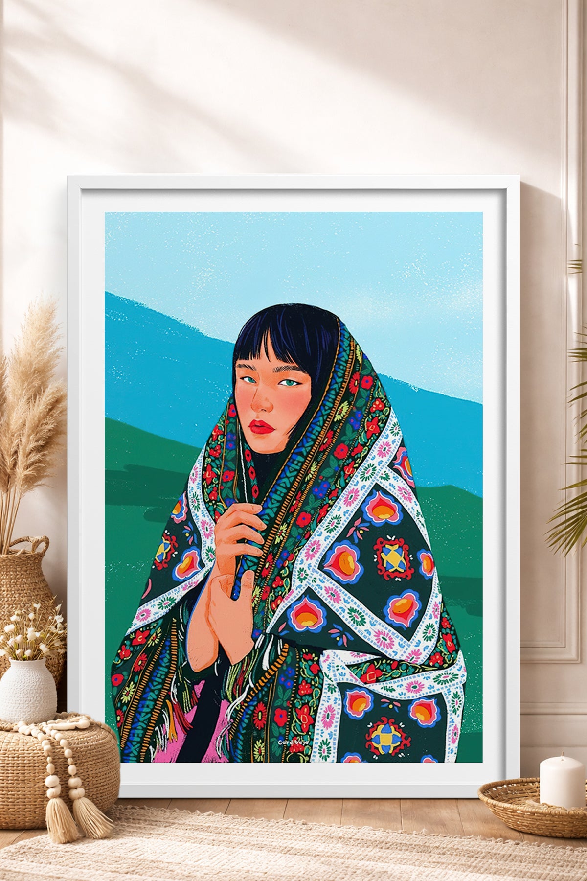 HOMEPACK Ahşap Çerçeveli Tablo Çerçeveli Poster Sanatsal Modern Duvar Dekoru TK-790