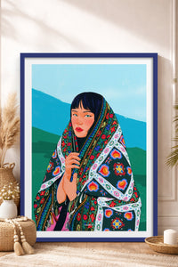 HOMEPACK Ahşap Çerçeveli Tablo Çerçeveli Poster Sanatsal Modern Duvar Dekoru TK-790