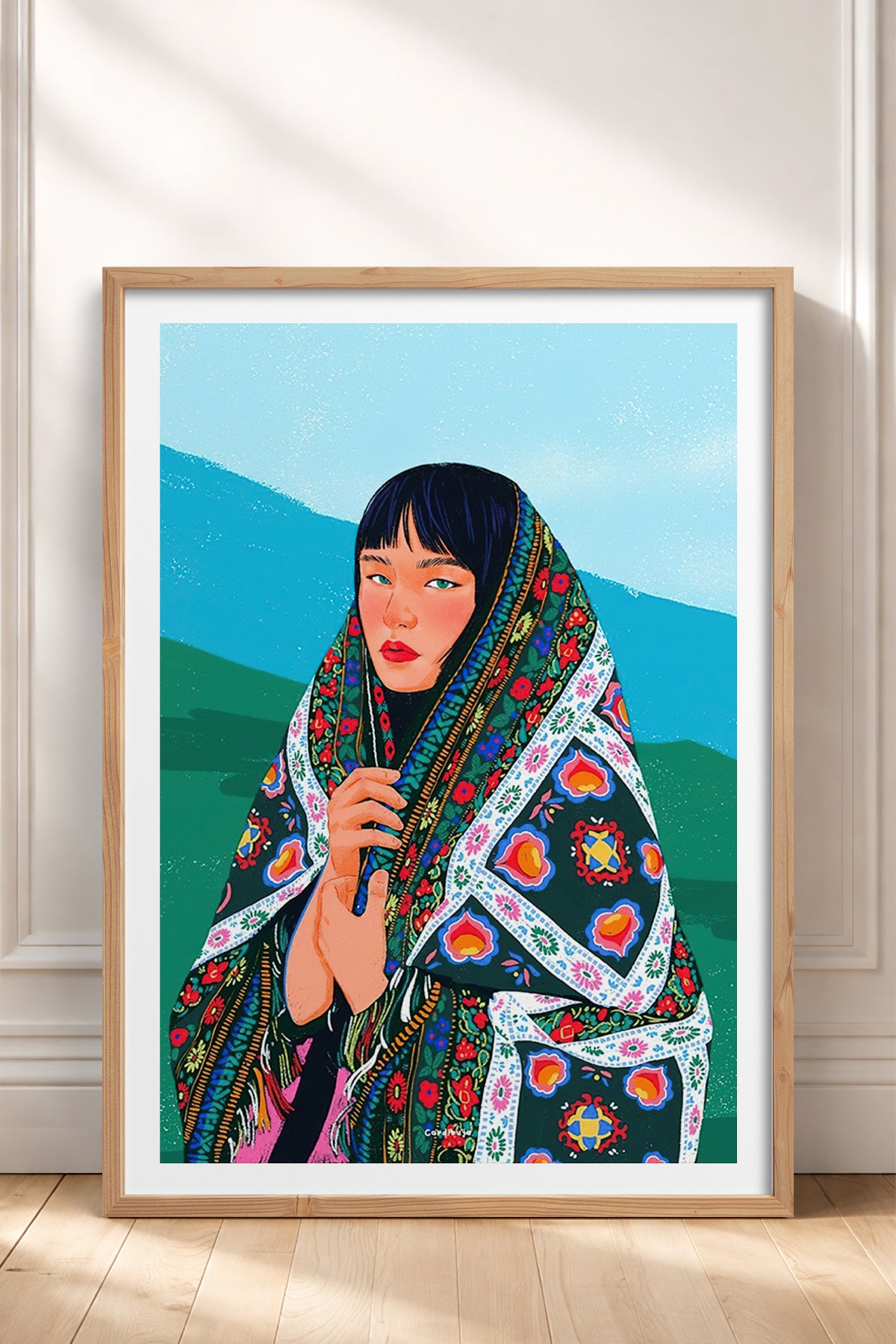 HOMEPACK Ahşap Çerçeveli Tablo Çerçeveli Poster Sanatsal Modern Duvar Dekoru TK-790