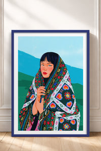 HOMEPACK Ahşap Çerçeveli Tablo Çerçeveli Poster Sanatsal Modern Duvar Dekoru TK-790