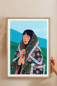 HOMEPACK Ahşap Çerçeveli Tablo Çerçeveli Poster Sanatsal Modern Duvar Dekoru TK-790