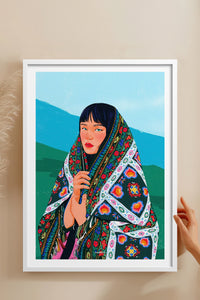 HOMEPACK Ahşap Çerçeveli Tablo Çerçeveli Poster Sanatsal Modern Duvar Dekoru TK-790