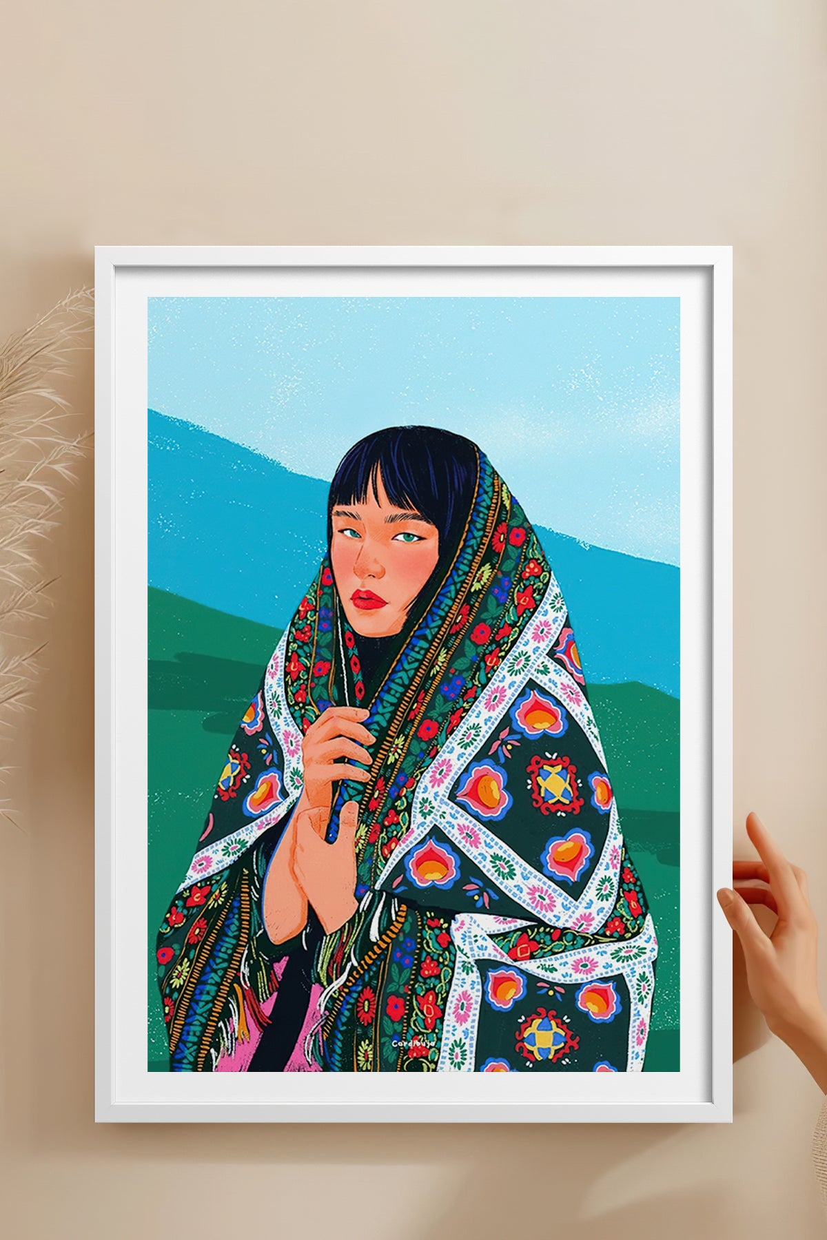 HOMEPACK Ahşap Çerçeveli Tablo Çerçeveli Poster Sanatsal Modern Duvar Dekoru TK-790