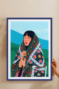 HOMEPACK Ahşap Çerçeveli Tablo Çerçeveli Poster Sanatsal Modern Duvar Dekoru TK-790