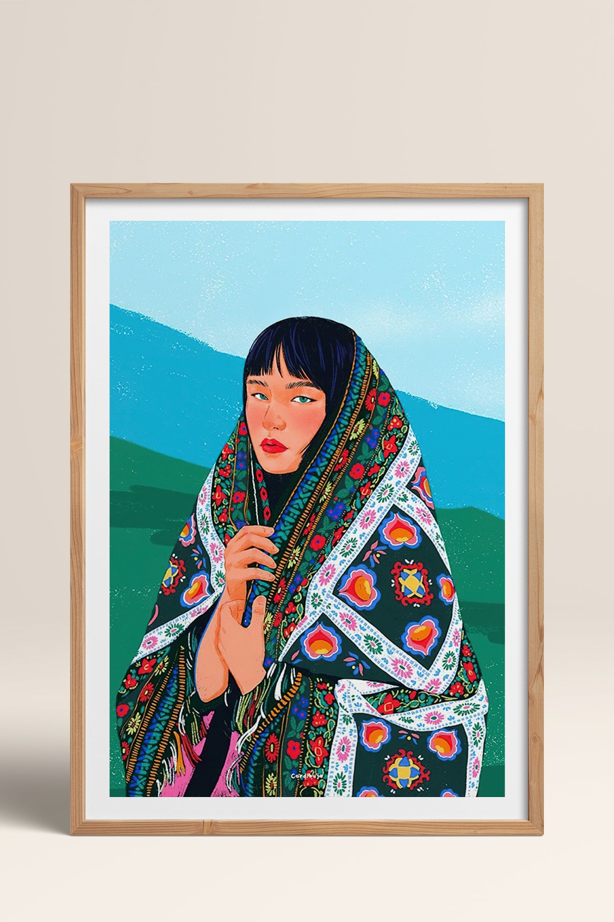HOMEPACK Ahşap Çerçeveli Tablo Çerçeveli Poster Sanatsal Modern Duvar Dekoru TK-790