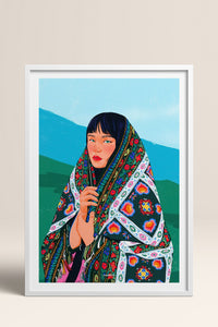HOMEPACK Ahşap Çerçeveli Tablo Çerçeveli Poster Sanatsal Modern Duvar Dekoru TK-790