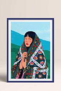 HOMEPACK Ahşap Çerçeveli Tablo Çerçeveli Poster Sanatsal Modern Duvar Dekoru TK-790
