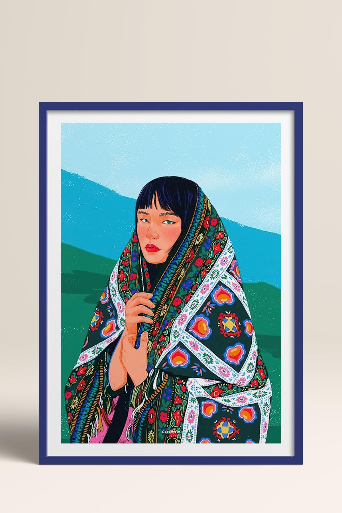 HOMEPACK Ahşap Çerçeveli Tablo Çerçeveli Poster Sanatsal Modern Duvar Dekoru TK-790