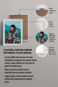 HOMEPACK Ahşap Çerçeveli Tablo Çerçeveli Poster Sanatsal Modern Duvar Dekoru TK-790