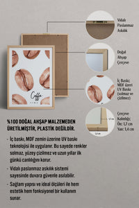 HOMEPACK Ahşap Çerçeveli Tablo Çerçeveli Poster Sanatsal Modern Duvar Dekoru TK-791