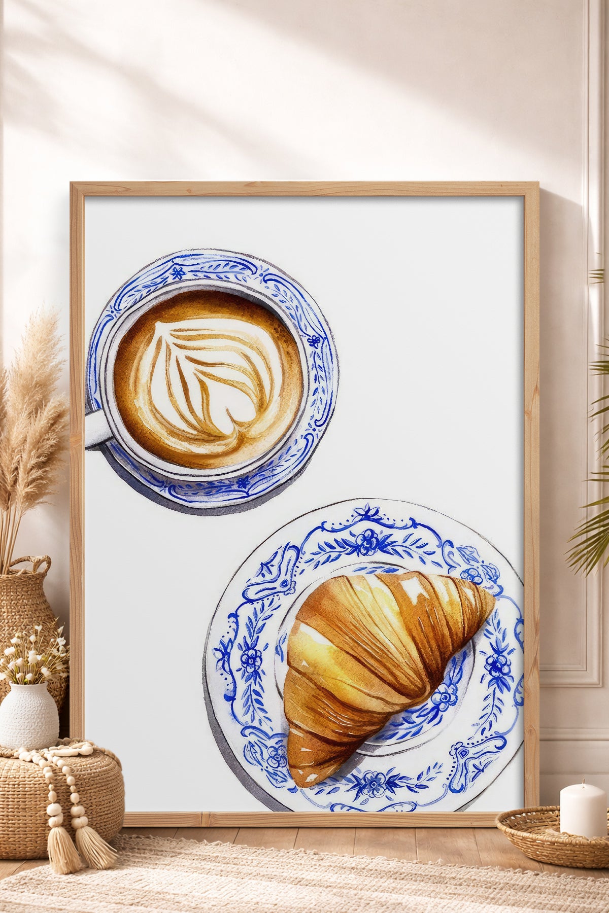 HOMEPACK Ahşap Çerçeveli Tablo Çerçeveli Poster Sanatsal Modern Duvar Dekoru TK-796