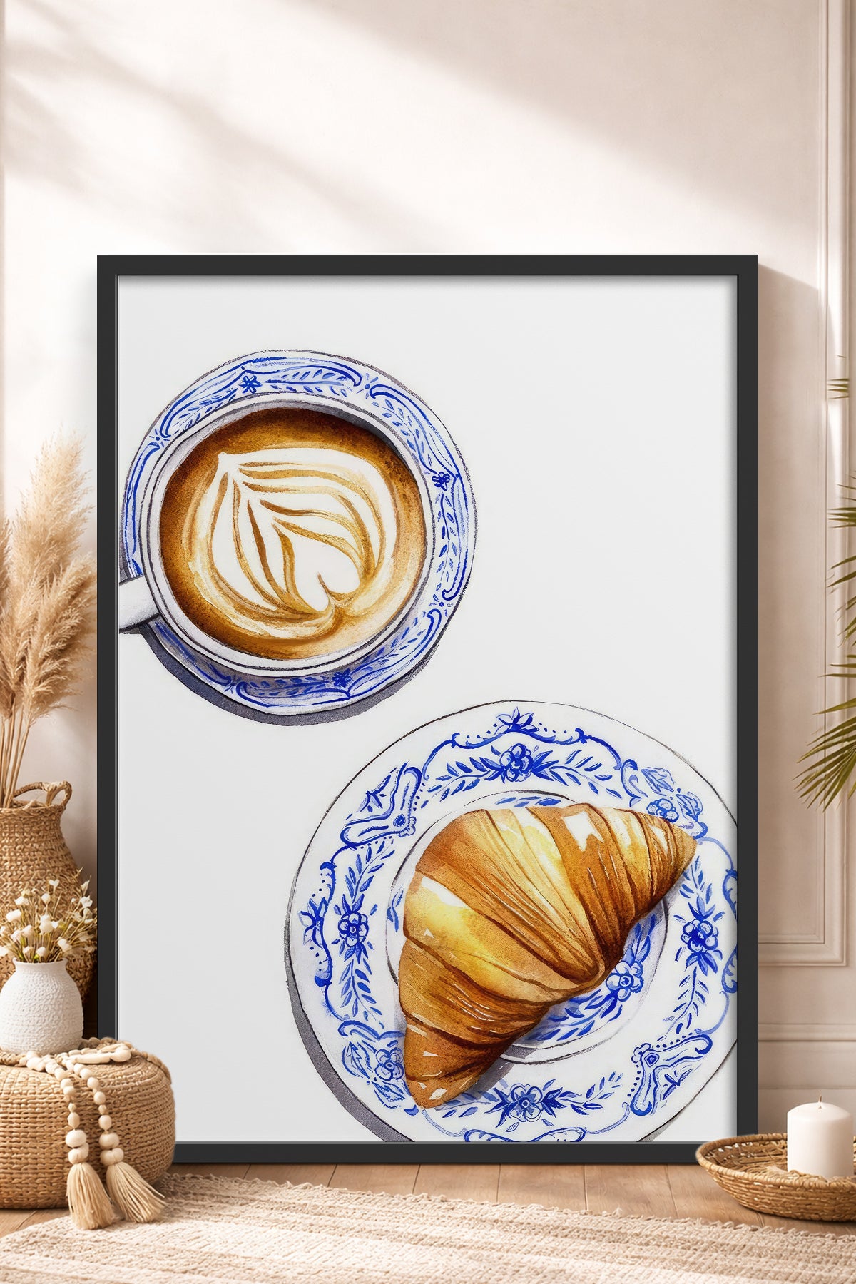 HOMEPACK Ahşap Çerçeveli Tablo Çerçeveli Poster Sanatsal Modern Duvar Dekoru TK-796