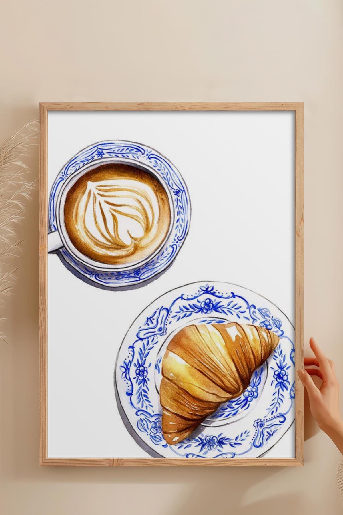 HOMEPACK Ahşap Çerçeveli Tablo Çerçeveli Poster Sanatsal Modern Duvar Dekoru TK-796