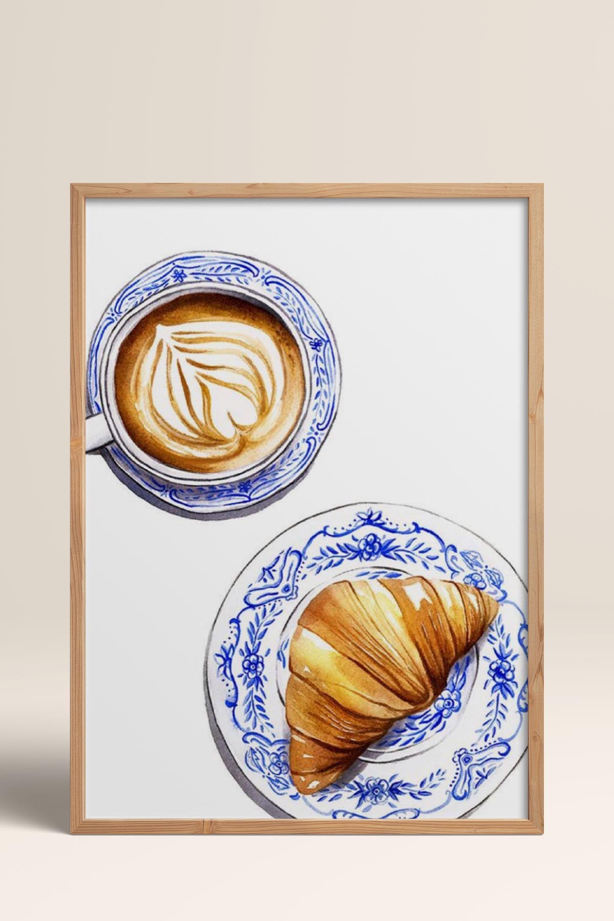 HOMEPACK Ahşap Çerçeveli Tablo Çerçeveli Poster Sanatsal Modern Duvar Dekoru TK-796