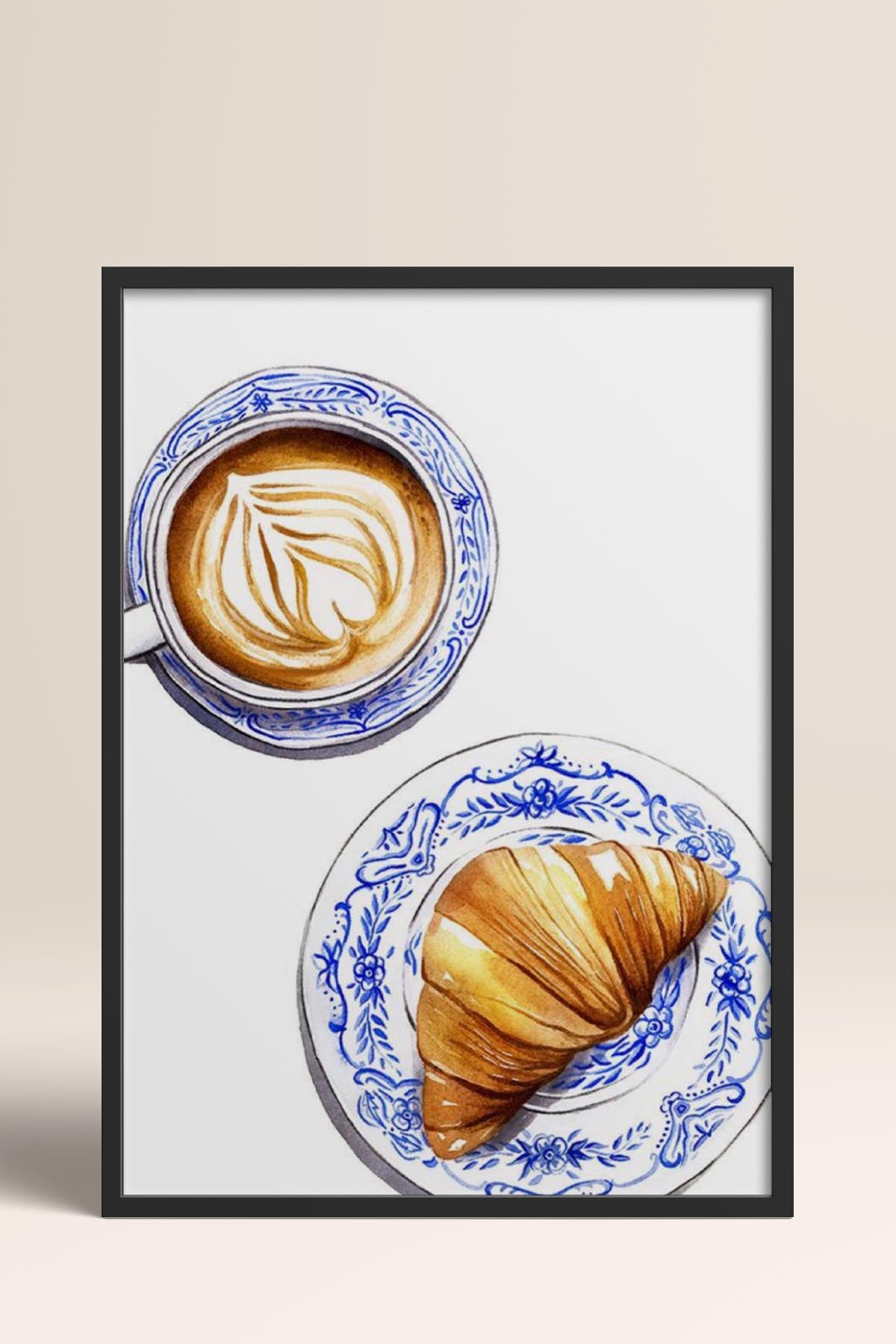 HOMEPACK Ahşap Çerçeveli Tablo Çerçeveli Poster Sanatsal Modern Duvar Dekoru TK-796